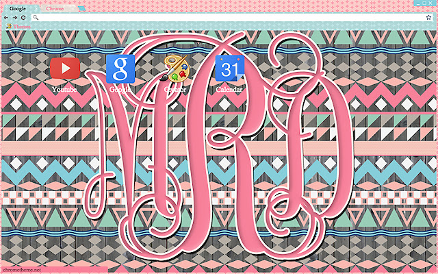 Aztec Tribal Chevron Monogram (mRd)  from Chrome web store to be run with OffiDocs Chromium online