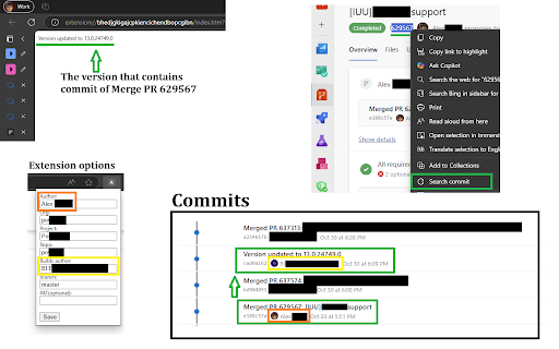 Azure DevOps Commit Searcher  from Chrome web store to be run with OffiDocs Chromium online