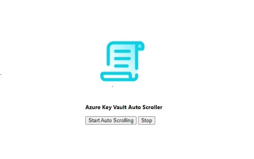 Azure KeyVault Auto Scroller  from Chrome web store to be run with OffiDocs Chromium online