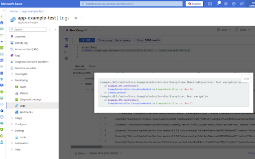 Azure Log Formatter (Beta)  from Chrome web store to be run with OffiDocs Chromium online