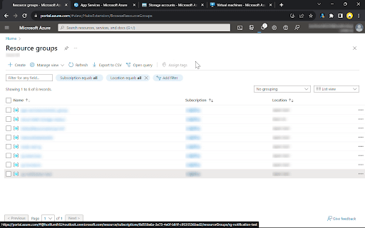 Azure Portal plus  from Chrome web store to be run with OffiDocs Chromium online