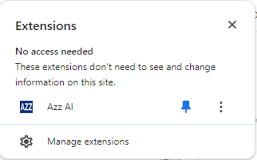Azz AI  from Chrome web store to be run with OffiDocs Chromium online