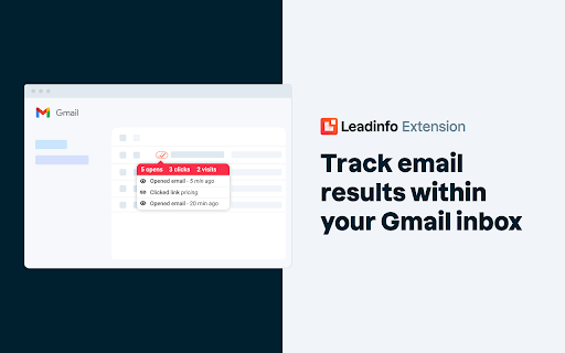 B2B Contact Finder  E mail Tracker Leadinfo  from Chrome web store to be run with OffiDocs Chromium online