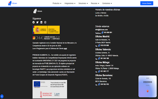 B2com ClickToContact  from Chrome web store to be run with OffiDocs Chromium online