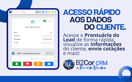 B2Cor CRM e Funil de Vendas agencialink.com  from Chrome web store to be run with OffiDocs Chromium online