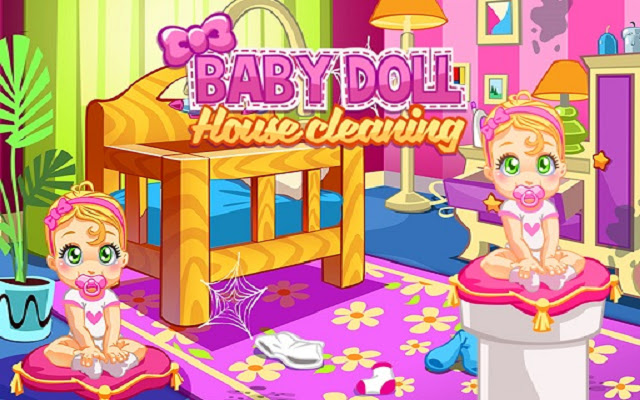 Baby Doll House Cleaning Game  from Chrome web store to be run with OffiDocs Chromium online