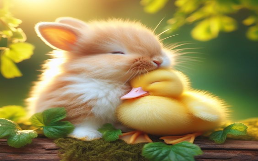 Baby mice and ducks wallpaper  from Chrome web store to be run with OffiDocs Chromium online