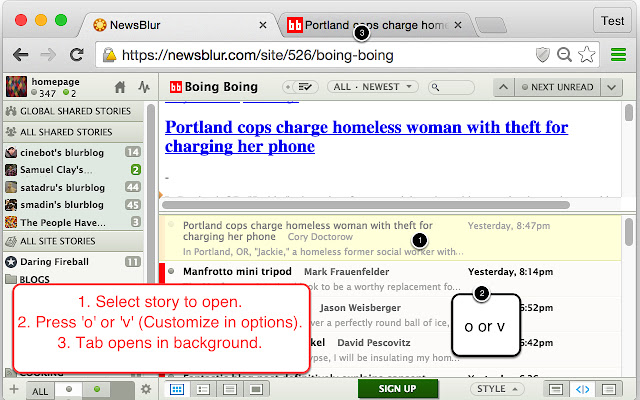 Background Tab for NewsBlur  from Chrome web store to be run with OffiDocs Chromium online