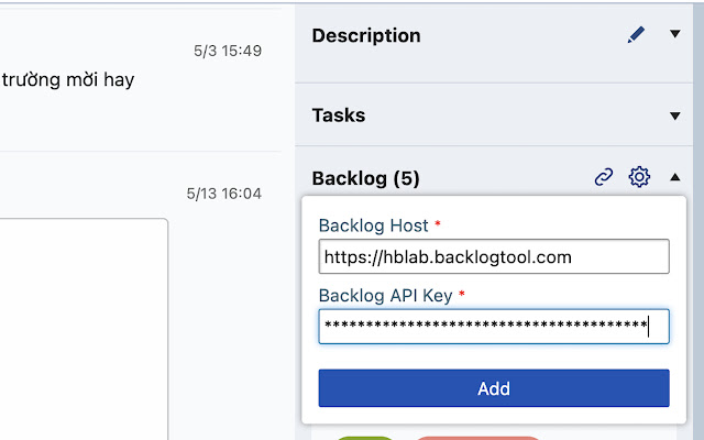 Backlog lightweight for Chatwork  from Chrome web store to be run with OffiDocs Chromium online