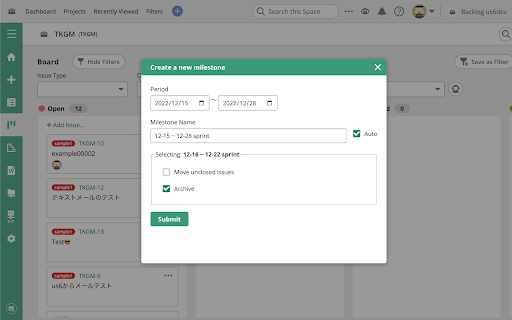Backlog Sprinter  from Chrome web store to be run with OffiDocs Chromium online
