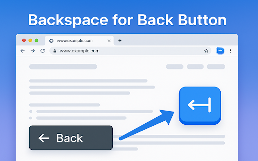 Backspace for Back Button  from Chrome web store to be run with OffiDocs Chromium online