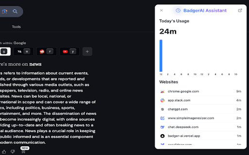 BadgerAI  from Chrome web store to be run with OffiDocs Chromium online