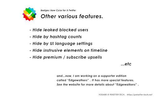 Badges: New Color for X Twitter  from Chrome web store to be run with OffiDocs Chromium online
