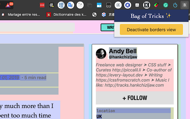 Bag of Tricks  from Chrome web store to be run with OffiDocs Chromium online