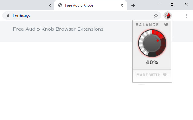 BalanceKnob  from Chrome web store to be run with OffiDocs Chromium online
