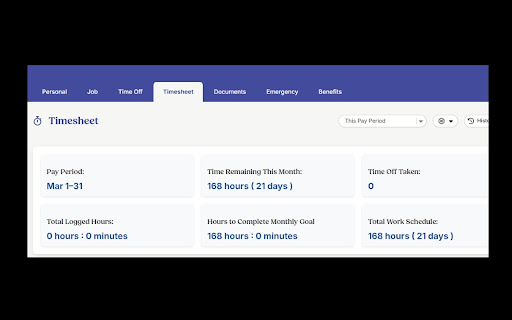 BambooHR Timesheet Assistant  from Chrome web store to be run with OffiDocs Chromium online
