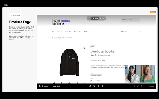 Bambuser One to One  from Chrome web store to be run with OffiDocs Chromium online