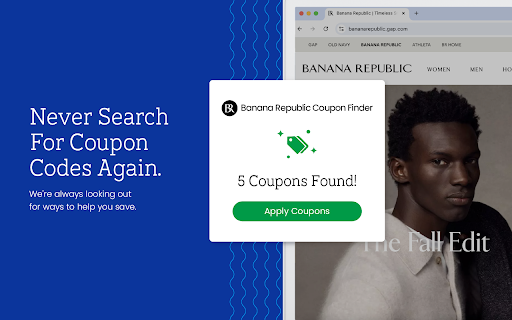 Banana Republic Coupon Finder Official Coupons  Best Deals  from Chrome web store to be run with OffiDocs Chromium online