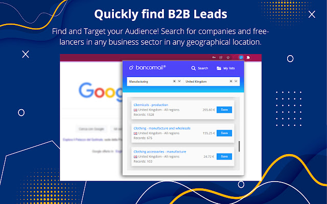 Bancomail: Leads Finder and Tracker  from Chrome web store to be run with OffiDocs Chromium online