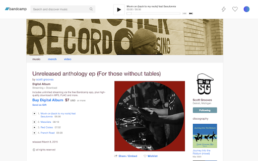 Bandcamp Fixed Player  from Chrome web store to be run with OffiDocs Chromium online