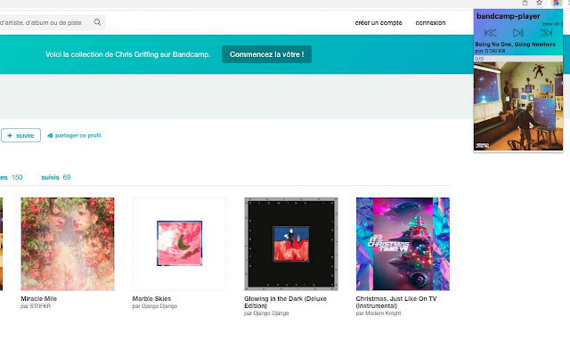 BandCamp Player  from Chrome web store to be run with OffiDocs Chromium online