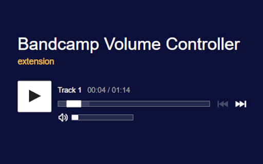 Bandcamp Volume Controller  from Chrome web store to be run with OffiDocs Chromium online