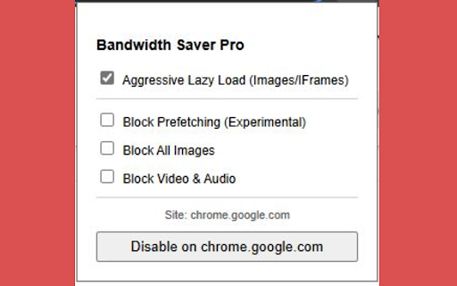 Bandwidth Saver Pro  from Chrome web store to be run with OffiDocs Chromium online