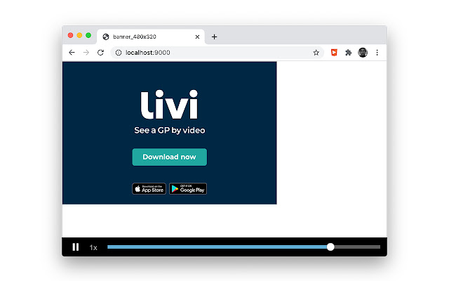 Banner Player  from Chrome web store to be run with OffiDocs Chromium online