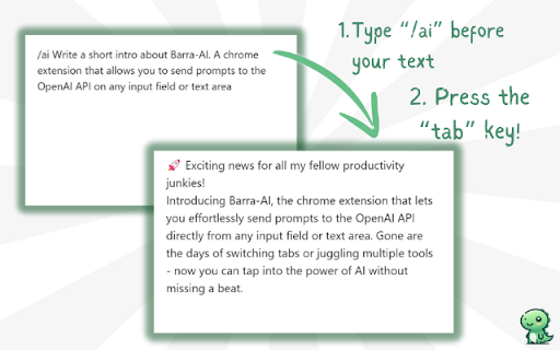 Barra/AI  from Chrome web store to be run with OffiDocs Chromium online