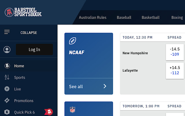 Barstool Sportsbook Redesign  from Chrome web store to be run with OffiDocs Chromium online