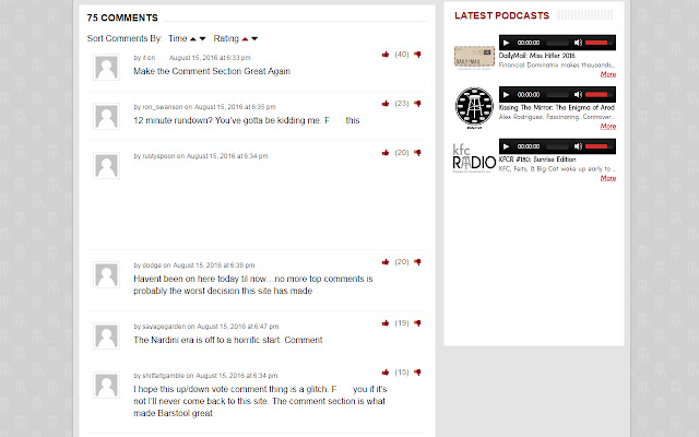 Barstoolsports Comment Sorter  from Chrome web store to be run with OffiDocs Chromium online