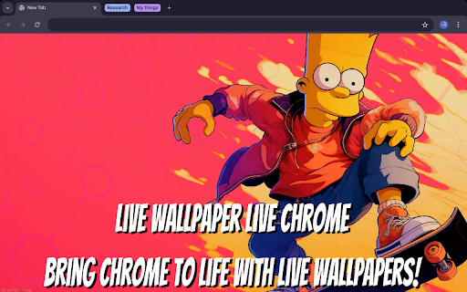 Bart Simpson Rides a Skateboard Live Wallpaper  from Chrome web store to be run with OffiDocs Chromium online
