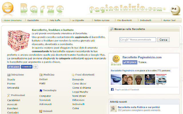 Barzellette  from Chrome web store to be run with OffiDocs Chromium online