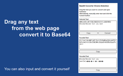 Base64 Converter  from Chrome web store to be run with OffiDocs Chromium online
