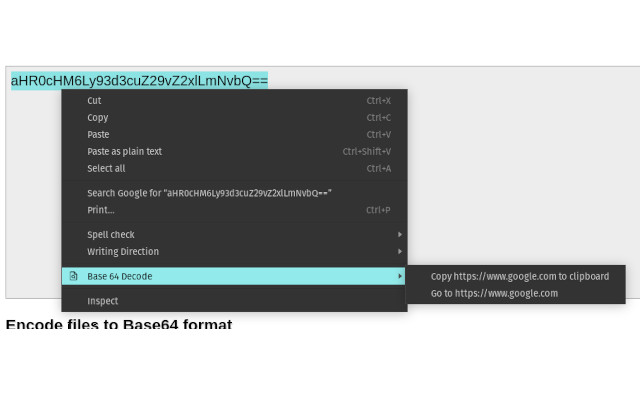 Base 64 Decode  from Chrome web store to be run with OffiDocs Chromium online