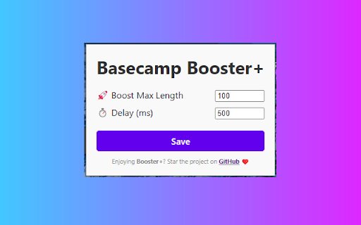 Basecamp Booster+  from Chrome web store to be run with OffiDocs Chromium online