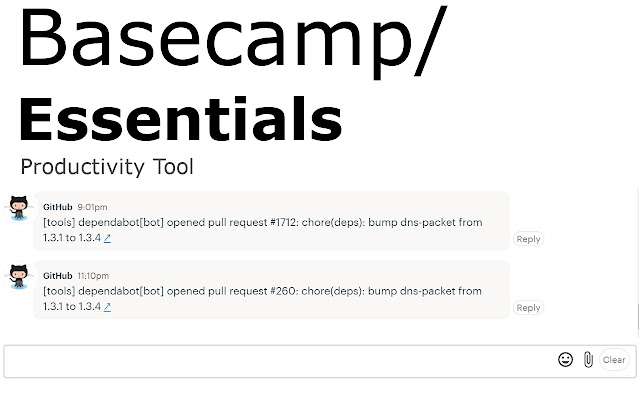 Chrome 网上商店的 Basecamp Essentials 将与 OffiDocs Chromium 在线运行