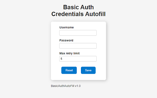 BasicAuthAutoFill from Chrome web store to be run with OffiDocs Chromium online BasicAuthAutoFill from Chrome web store to be run with OffiDocs Chromium online