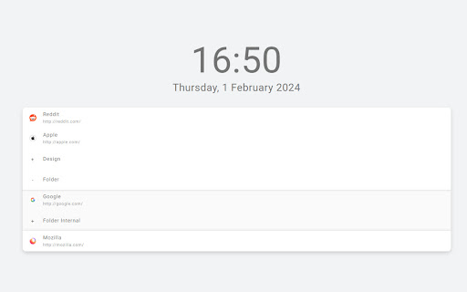 Basic Bookmark Homepage  from Chrome web store to be run with OffiDocs Chromium online