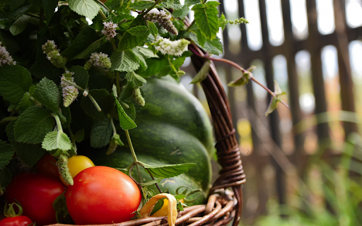 Basket of fruits and vegetables  from Chrome web store to be run with OffiDocs Chromium online