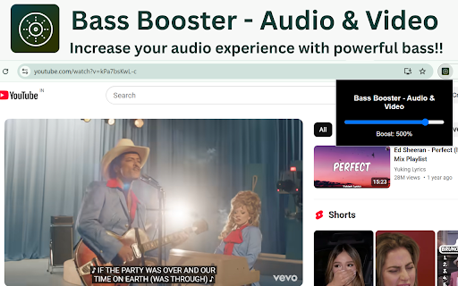 Bass Booster Audio  Video  from Chrome web store to be run with OffiDocs Chromium online