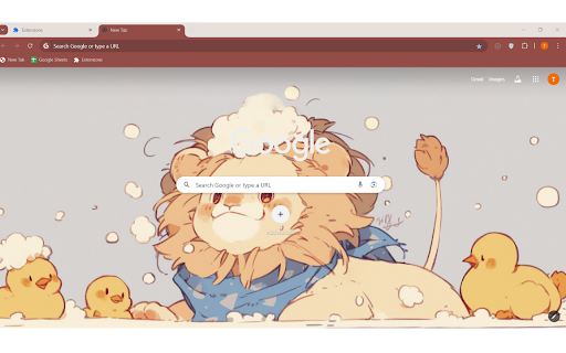 Bath time Animal Cute lion by @musitsune  from Chrome web store to be run with OffiDocs Chromium online