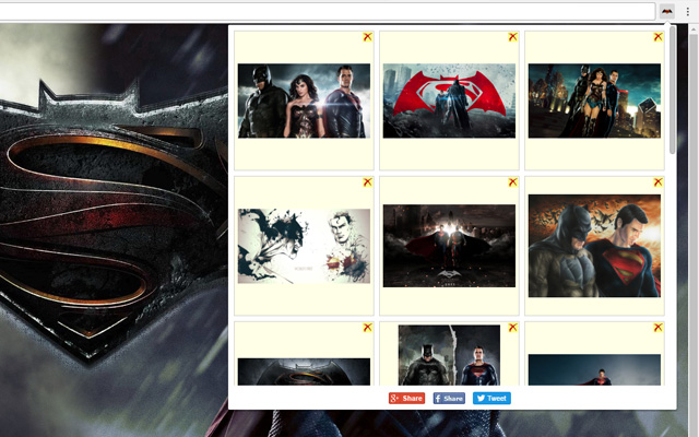 Batman vs. Superman Gallery  from Chrome web store to be run with OffiDocs Chromium online