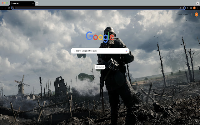 Battlefield V Theme Theme  from Chrome web store to be run with OffiDocs Chromium online