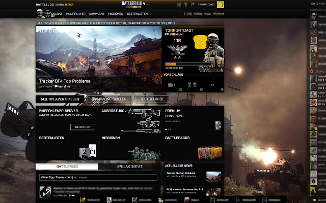 Battlelog Black Shadow Theme  from Chrome web store to be run with OffiDocs Chromium online