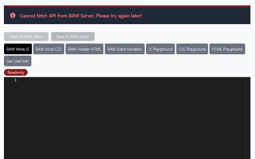 BAW Master Tool  from Chrome web store to be run with OffiDocs Chromium online