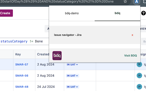 BDQ Tab Manager for Atlassian  from Chrome web store to be run with OffiDocs Chromium online