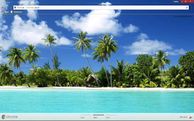 Beach Cloud Hut Palm Tree מחנות האינטרנט של Chrome להפעלה עם OffiDocs Chromium באינטרנט
