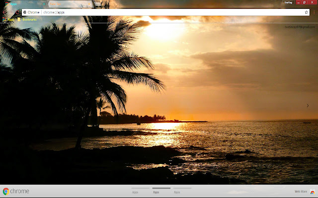 Beach Horizon Palm Tree Sea de la boutique en ligne Chrome à exécuter avec OffiDocs Chromium en ligne