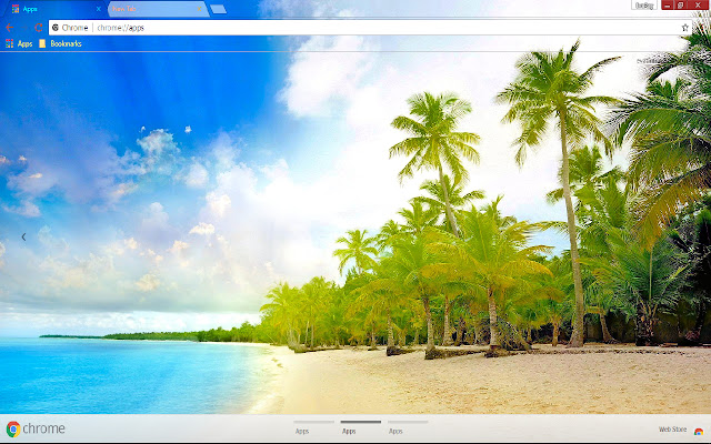 OffiDocs Chromium 온라인으로 실행되는 Chrome 웹 스토어의 Beach Horizon Palm Tree Summer